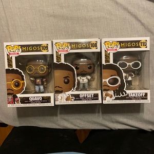 Funko pop #108,#109,#110 MigosOFFSET,QUAVO,TAKEOFF
